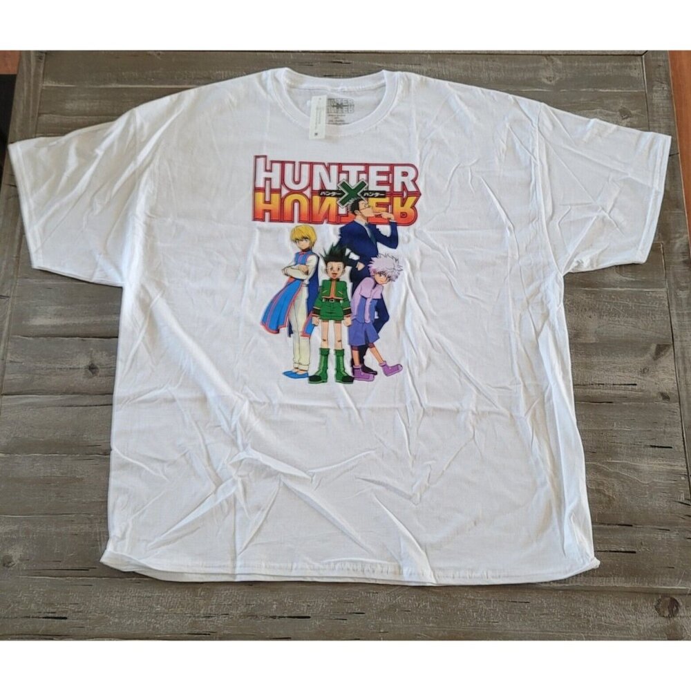 Hunter X Hunter T-Shirt Men's Size 3XL‎ Anime White Short Sleeve XXXL New